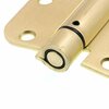 Prime-Line Door Hinge Commercial UL Adjust Self-Close, 3-1/2 in. with 5/8 in. Corners, Satin Brass 3 Pack U 1158963